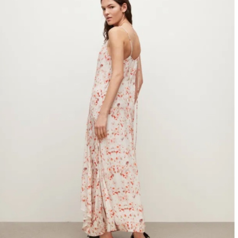 ALL SAINTS DRESS MAXI FLORAL IVORY 6